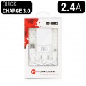 Cargador de RED con conector USB - 2,4A Tipo C con función Quick Charge 3.0 FORCELL