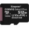 Kingston SDCS2/512GB Canvas Select Plus - Tarjeta microSD, Class 10 con adaptador SD